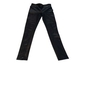 Tagoo size small shiny faux leather leggings worn 2x EUC